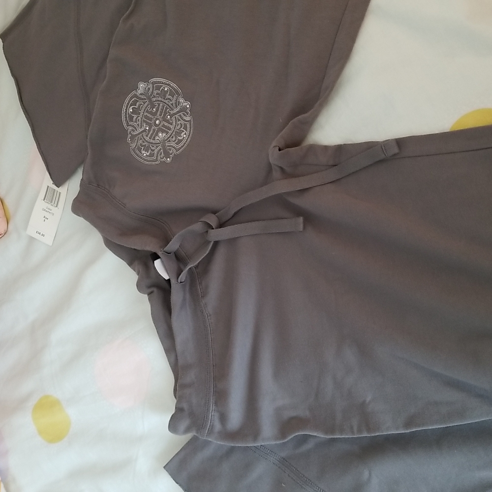 Grey draw string pants